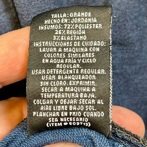 Pebble Beach Performance Golf 1/4 Zip Pullover L Dark Blue w/ Grey Contrast Trim - Picture 7 of 8